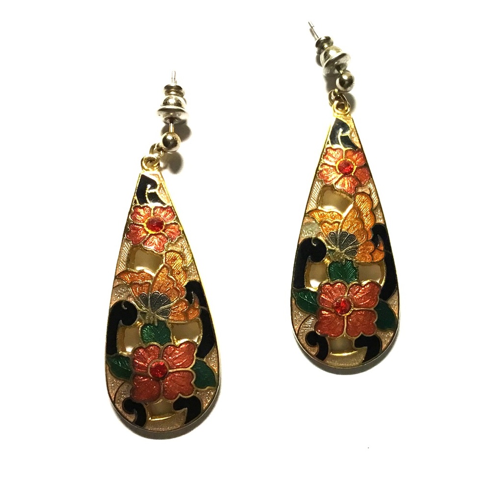 Drop Earrings Enameled vintage